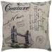 EvZ Homie Pillow Covers Heavy Cloth Decorative Pillow Case for Home Room Outdoor Cafe Decor Gift, Square, 20 X 20 inch, Jute Travel A
