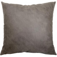 EvZ Homie Pillow Covers Heavy Leather Cloth Decorative Pillow Case for Home Room Outdoor Cafe Decor Gift, Square, 20 X 20 inch, Gray