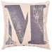 EvZ Homie Pillow Covers Letter Decorative Throw Pillow Case Home Decor Design Gift Square, 18 X 18 inch, Graffiti Paint, M