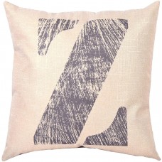 EvZ Homie Pillow Covers Letter Decorative Throw Pillow Case Home Decor Design Gift Square, 18 X 18 inch, Graffiti Paint, Z