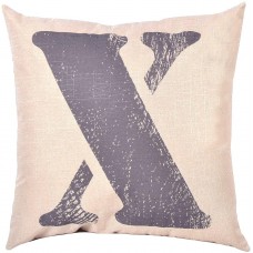 EvZ Homie Pillow Covers Letter Decorative Throw Pillow Case Home Decor Design Gift Square, 18 X 18 inch, Graffiti Paint, X