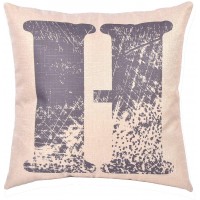EvZ Homie Pillow Covers Letter Decorative Throw Pillow Case Home Decor Design Gift Square, 18 X 18 inch, Graffiti Paint, H