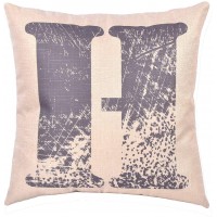 EvZ Homie Pillow Covers Letter Decorative Throw Pillow Case Home Decor Design Gift Square, 18 X 18 inch, Graffiti Paint, H