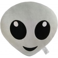 EvZ 32cm Emoji Alien Emoticon Gray Cushion Stuffed Plush Soft Pillow