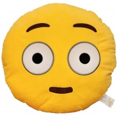 EvZ 32cm Emoji Smiley Emoticon Yellow Round Cushion Stuffed Plush Soft Pillow