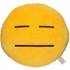 EvZ 32cm Emoji Smiley Emoticon Yellow Round Cushion Stuffed Plush Soft Pillow