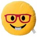 EvZ 32cm Emoji Smiley Emoticon Yellow Round Cushion Stuffed Plush Soft Pillow