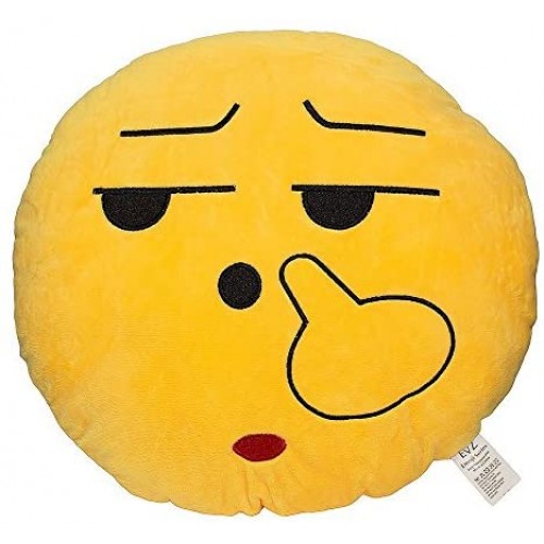 Cute Soft Emoji Yellow Round Cushion Emoticon Stuffed Plush Toy Smiley Pillow 