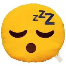 EvZ 32cm Emoji Smiley Emoticon Yellow Round Cushion Stuffed Plush Soft Pillow