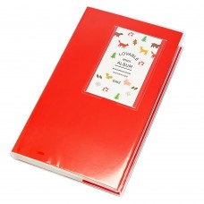 EvZ 84 Pockets Photo Album for Mini Fuji Instax Polaroid & Name Card Red