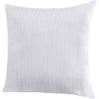 EvZ Homie Premium Stuffer Pillow Insert Sham Square Form Polyester, 18" L X 18" W, White Striped, Pack of 28