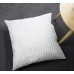 EvZ Homie Premium Stuffer Pillow Insert Sham Square Form Polyester, 20" L X 20" W, Standard White Striped, for 20" Covers