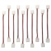 EvZ 10PCS LED 5050 Single Colour Strip Light Connector 2 Pin Conductor 10 mm Wide Strip to Strip Jumper