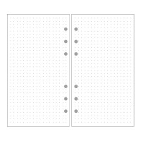 EvZ A6 Refill Dot Matrix Paper, 6 Holes Ring Binder Filler for 7 Inches Refillable Journal Notebook Diary Organizer Planner Inserts, 80 Sheets/160 Pages