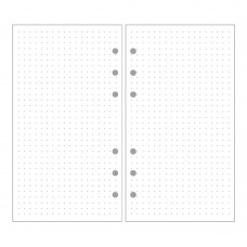 EvZ A6 Refill Dot Matrix Paper, 6 Holes Ring Binder Filler for 7 Inches Refillable Journal Notebook Diary Organizer Planner Inserts, 80 Sheets/160 Pages