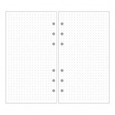 EvZ A6 Refill Dot Matrix Paper, 6 Holes Ring Binder Filler for 7 Inches Refillable Journal Notebook Diary Organizer Planner Inserts, 80 Sheets/160 Pages