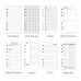 EvZ A6 Refill Expenses Paper, 6 Holes Ring Binder Filler for 7 Inches Refillable Journal Notebook Diary Organizer Planner Inserts, 80 Sheets/160 Pages