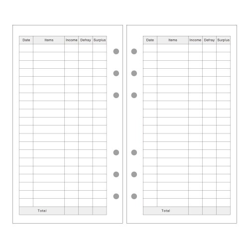 College Office 5 Color Dividers Lined Paper 270 Pages NatureTouch A6 Refill Paper and A6 Binder Divider for A6 Binder in School 