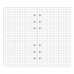 EvZ A6 Refill Grid Square Paper, 6 Holes Ring Binder Filler for 7 Inches Refillable Journal Notebook Diary Organizer Planner Inserts, 80 Sheets/160 Pages