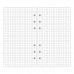 EvZ A6 Refill Grid Square Paper, 6 Holes Ring Binder Filler for 7 Inches Refillable Journal Notebook Diary Organizer Planner Inserts, 80 Sheets/160 Pages