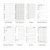 EvZ A6 Refill Grid Square Paper, 6 Holes Ring Binder Filler for 7 Inches Refillable Journal Notebook Diary Organizer Planner Inserts, 80 Sheets/160 Pages