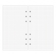 EvZ A6 Refill Grid Square Paper, 6 Holes Ring Binder Filler for 7 Inches Refillable Journal Notebook Diary Organizer Planner Inserts, 80 Sheets/160 Pages