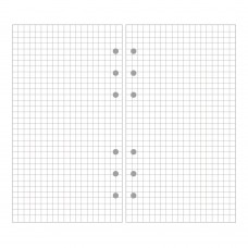 EvZ A6 Refill Grid Square Paper, 6 Holes Ring Binder Filler for 7 Inches Refillable Journal Notebook Diary Organizer Planner Inserts, 80 Sheets/160 Pages