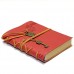 EvZ Journal Diary String Key Retro Vintage Classic Leather Bound Notebook, Red