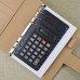 EvZ Pocket Calculator for 7 Inches Journal Organizer Diary A6 Notepad Notebook 6/9 Holes A5/A6/B5 Ring Binder, 8-Digit/Scale Ruler Edge