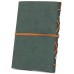 Leather Writing Journal Notebook, EvZ 5 Inches Vintage Nautical Spiral Blank String Diary Notepad Sketchbook Travel to Write in, Unlined Paper, Retro Pendants, Classic Embossed, Dark Green