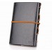 Leather Writing Journal Notebook, EvZ 5 Inches Vintage Nautical Spiral Blank String Diary Notepad Sketchbook Travel to Write in, Unlined Paper, Retro Pendants, Classic Embossed, Grey