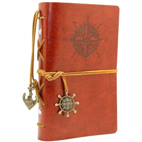 Leather Cover Vintage Notebook Journal Diary Blank String Nautical Traveler-book 