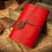 Vintage Dark Red PU Leather Cover Loose Leaf Blank Notebook Journal Diary Gift