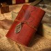 Vintage Red Brown PU Leather Cover Loose Leaf Blank Notebook Journal Diary Gift