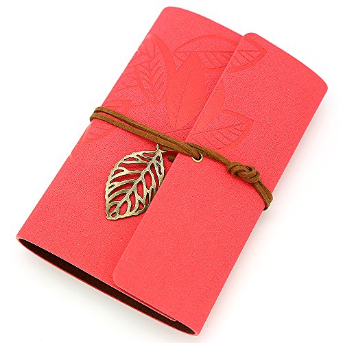 3 Colors Vintage PU Leather Cover Journal Notebook Loose Leaf Blank Diary Gift 