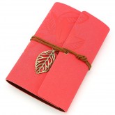Vintage Rose PU Leather Cover Loose Leaf Blank Notebook Journal Diary Gift