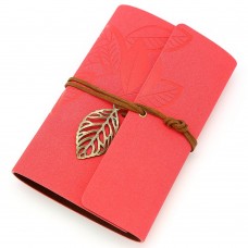 Vintage Rose PU Leather Cover Loose Leaf Blank Notebook Journal Diary Gift