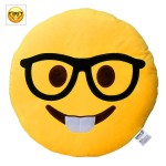 EvZ Official Certified Glasses Boy Emoji Pillow - 32cm Large Soft Plush Smiley Face Geek Emoticon Cushion - Cute Decorative Stuffed Toy for Students, School Gift, Home & Office Decor (Yellow) EvZ Official Certified Glasses Boy Emoji Pillow - 32cm Large Soft Plush Smiley Face Geek Emoticon Cushion - Cute Decorative Stuffed Toy for Students, School Gift, Home & Office Decor (Yellow)