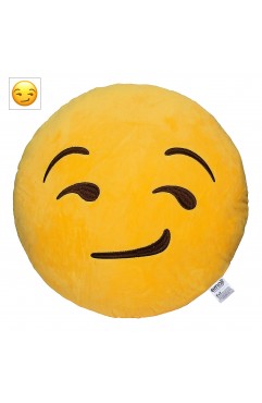 EvZ Official Certified Cheese Smile Emoji Pillow - 32cm Large Soft Plush Grinning Face Showing Teeth Emoticon Cushion - Fun Decorative Stuffed Toy for Happy Occasions, Kids Room & Gift (Yellow)
