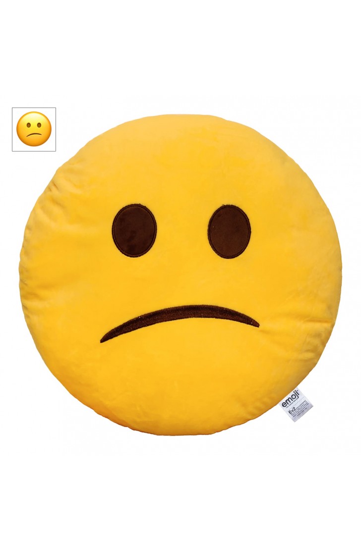 EvZ Official Certified Confused Emoji Pillow - 32cm Large Soft Plush Hesitant Smiley Face Emoticon Cushion - Funny Decorative Stuffed Toy for Office Humor, Dorm Decor & Gag Gift (Yellow) EvZ Official Certified Confused Emoji Pillow - 32cm Large Soft Plush Hesitant Smiley Face Emoticon Cushion - Funny Decorative Stuffed Toy for Office Humor, Dorm Decor & Gag Gift (Yellow)