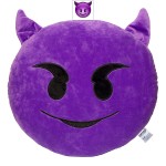 EvZ Official Certified Devil Emoji Pillow - 32cm Large Soft Plush Purple Imp Emoticon Cushion - Unique Horned Decorative Stuffed Toy for Halloween, Gaming Room (Purple) EvZ Official Certified Devil Emoji Pillow - 32cm Large Soft Plush Purple Imp Emoticon Cushion - Unique Horned Decorative Stuffed Toy for Halloween, Gaming Room (Purple)