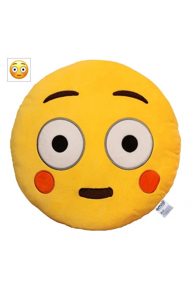 EvZ Official Certified Flushed Emoji Pillow - 32cm Large Soft Plush Rosy Cheeks Smiley Face Emoticon Cushion - Cute Shy Decorative Stuffed Toy for Girls, Bedroom & Thinking of You Gift (Yellow) EvZ Official Certified Flushed Emoji Pillow - 32cm Large Soft Plush Rosy Cheeks Smiley Face Emoticon Cushion - Cute Shy Decorative Stuffed Toy for Girls, Bedroom & Thinking of You Gift (Yellow)
