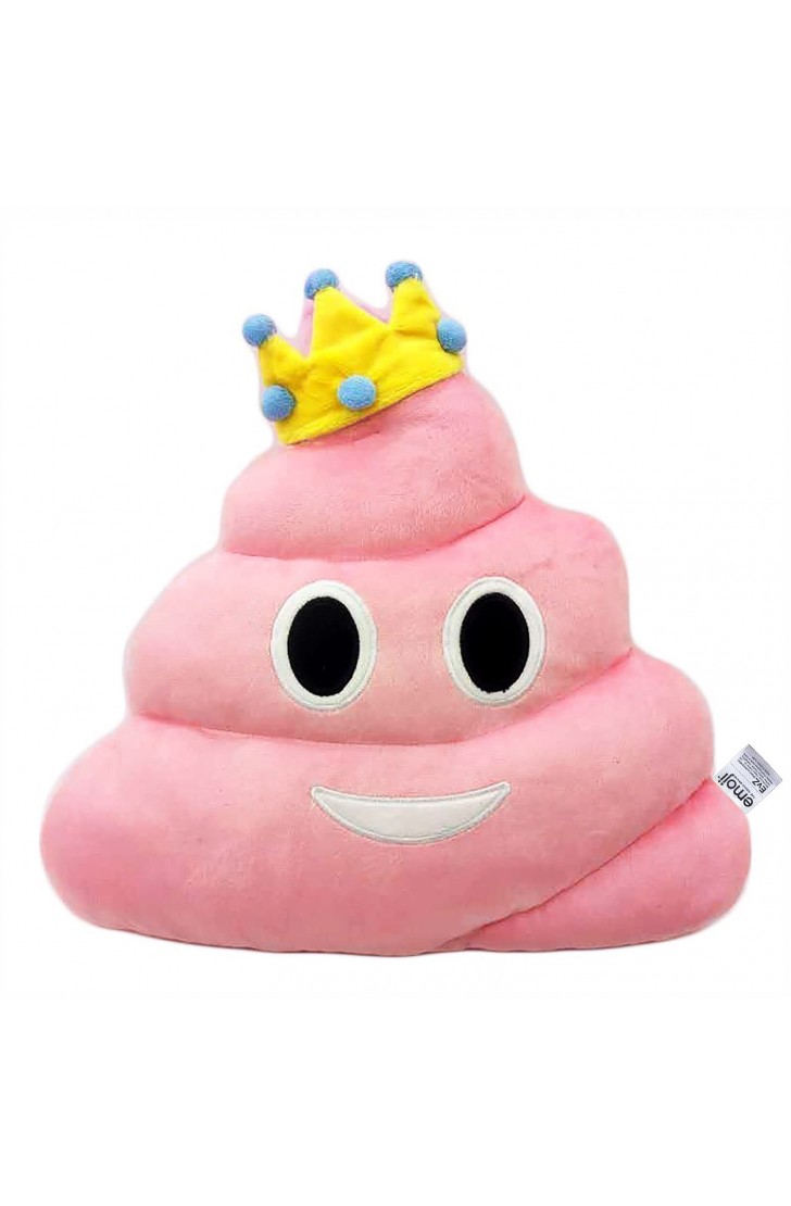 EvZ Official Certified Crown Poo Emoji Pillow - 32cm Large Soft Plush Pink Poop Emoticon Cushion with Golden Royal Crown - Cute Decorative Stuffed Toy for Girls, Party Favors & Funny Gift (Pink) EvZ Official Certified Crown Poo Emoji Pillow - 32cm Large Soft Plush Pink Poop Emoticon Cushion with Golden Royal Crown - Cute Decorative Stuffed Toy for Girls, Party Favors & Funny Gift (Pink)