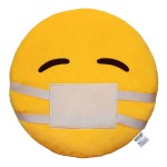 EvZ Emoji Mask Face Emoticon Cushion Stuffed Plush Soft Pillow, Official Certified, 32cm Yellow EvZ Emoji Mask Face Emoticon Cushion Stuffed Plush Soft Pillow, Official Certified, 32cm Yellow