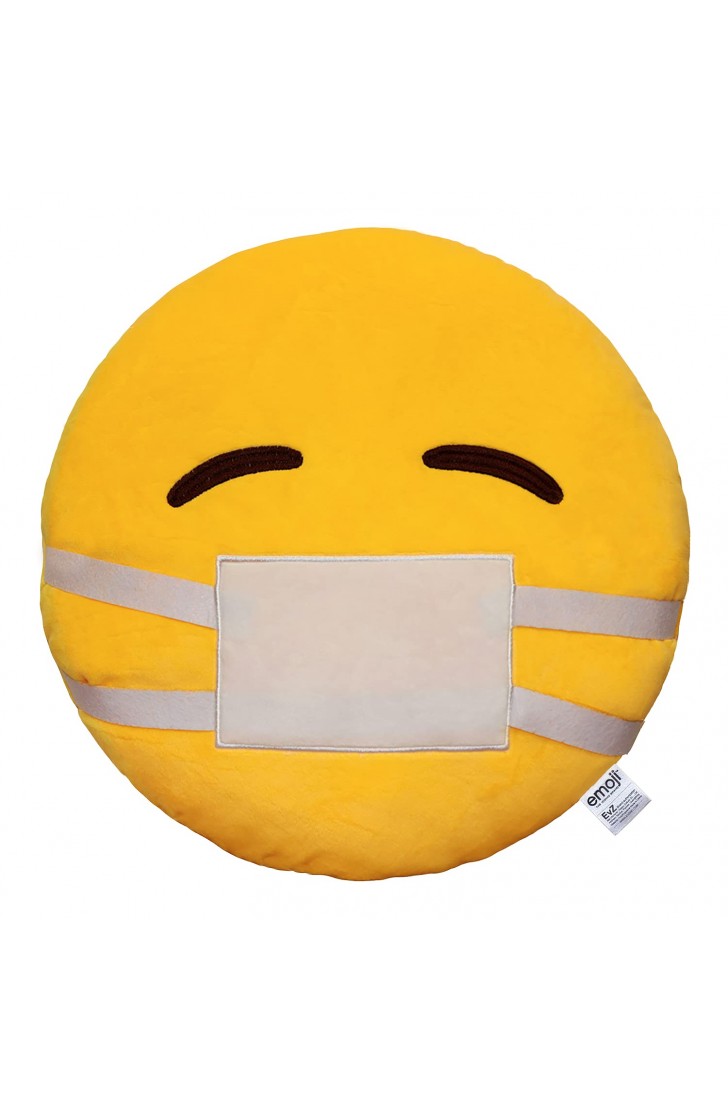 EvZ Emoji Mask Face Emoticon Cushion Stuffed Plush Soft Pillow, Official Certified, 32cm Yellow EvZ Emoji Mask Face Emoticon Cushion Stuffed Plush Soft Pillow, Official Certified, 32cm Yellow