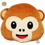 EvZ Official Certified Monkey Emoji Pillow - 32cm Large Soft Plush See-No-Evil Ape Emoticon Cushion - Cute Animal Decorative Stuffed Toy for Kids, Jungle Theme Decor & Funny Gift (Brown) EvZ Official Certified Monkey Emoji Pillow - 32cm Large Soft Plush See-No-Evil Ape Emoticon Cushion - Cute Animal Decorative Stuffed Toy for Kids, Jungle Theme Decor & Funny Gift (Brown)