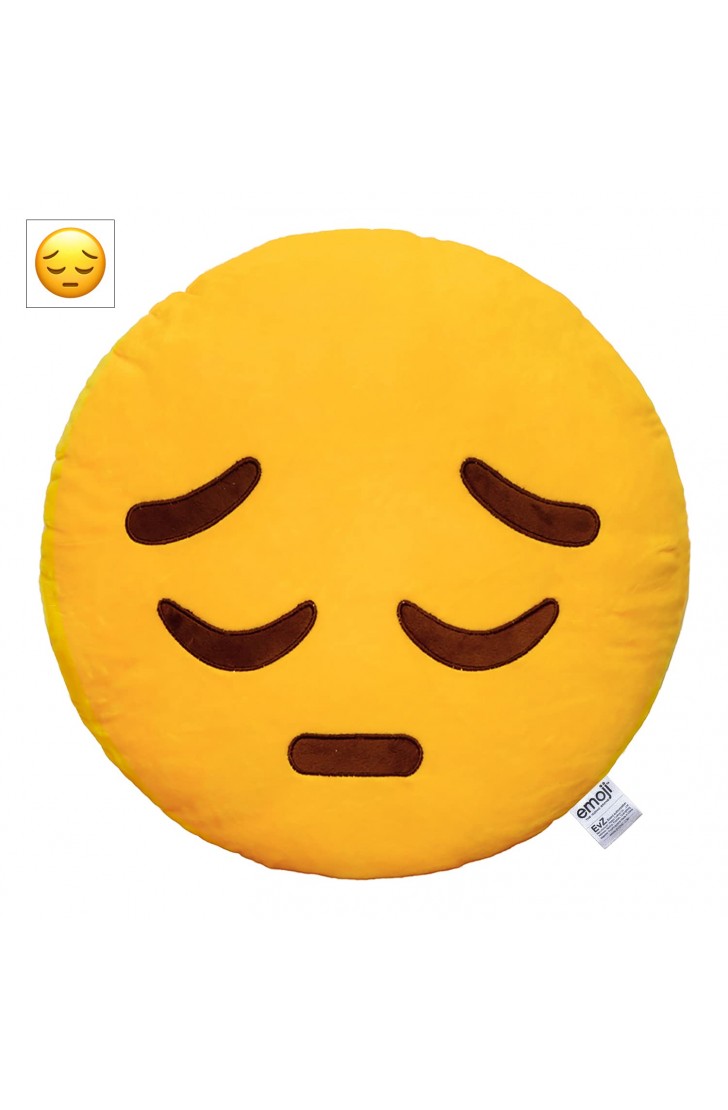 EvZ Official Certified Pensive Emoji Pillow - 32cm Large Soft Plush Sad Thinking Face Emoticon Cushion - Cute Quiet Decorative Stuffed Toy for Bedroom, Calm Decor & Sympathy Gift (Yellow) EvZ Official Certified Pensive Emoji Pillow - 32cm Large Soft Plush Sad Thinking Face Emoticon Cushion - Cute Quiet Decorative Stuffed Toy for Bedroom, Calm Decor & Sympathy Gift (Yellow)