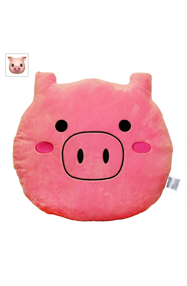 EvZ Official Certified Pig Emoji Pillow - 32cm Large Soft Plush Pink Piggy Face Emoticon Cushion - Cute Animal Decorative Stuffed Toy for Kids Room, Baby Shower & Nursery Decor (Pink) EvZ Official Certified Pig Emoji Pillow - 32cm Large Soft Plush Pink Piggy Face Emoticon Cushion - Cute Animal Decorative Stuffed Toy for Kids Room, Baby Shower & Nursery Decor (Pink)
