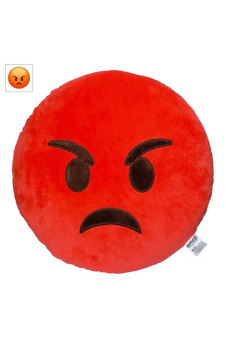 EvZ Official Certified Rage Emoji Pillow - 32cm Large Soft Plush Angry Red Face Emoticon Cushion - Funny Decorative Stuffed Toy for Stress Relief, Room Decor & Moody Gift (Red) EvZ Official Certified Rage Emoji Pillow - 32cm Large Soft Plush Angry Red Face Emoticon Cushion - Funny Decorative Stuffed Toy for Stress Relief, Room Decor & Moody Gift (Red)