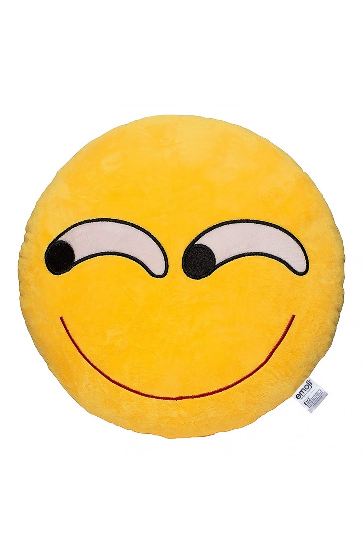 EvZ Official Certified Sinister Emoji Pillow - 32cm Large Soft Plush Smirking Face Emoticon Cushion - Funny Mischievous Decorative Stuffed Toy for Gaming Room, Office Humor (Yellow) EvZ Official Certified Sinister Emoji Pillow - 32cm Large Soft Plush Smirking Face Emoticon Cushion - Funny Mischievous Decorative Stuffed Toy for Gaming Room, Office Humor (Yellow)